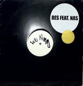 Vinyl record with 'RES feat. NAS' and 'Ice King' text on a black background
